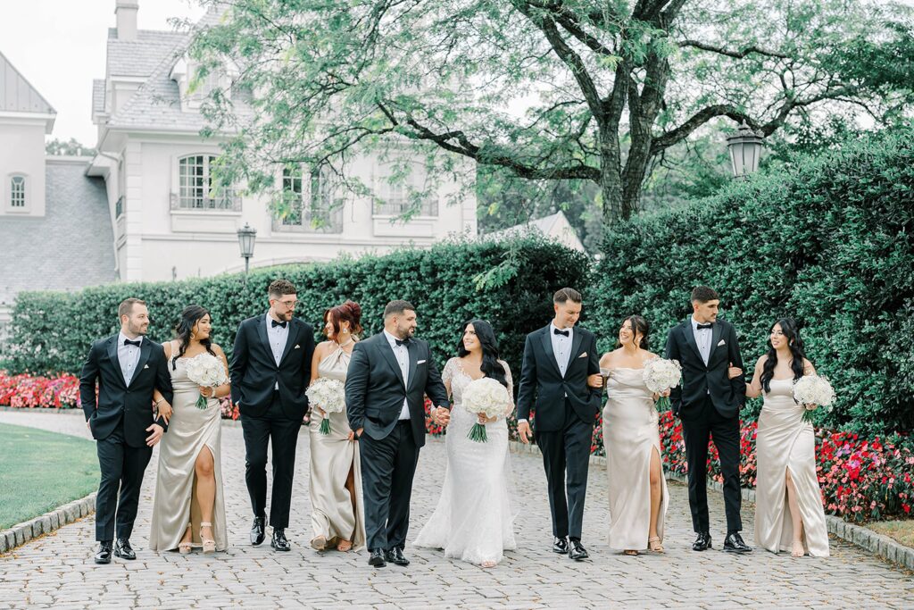 Elegant white and gold wedding details at Park Château Estate