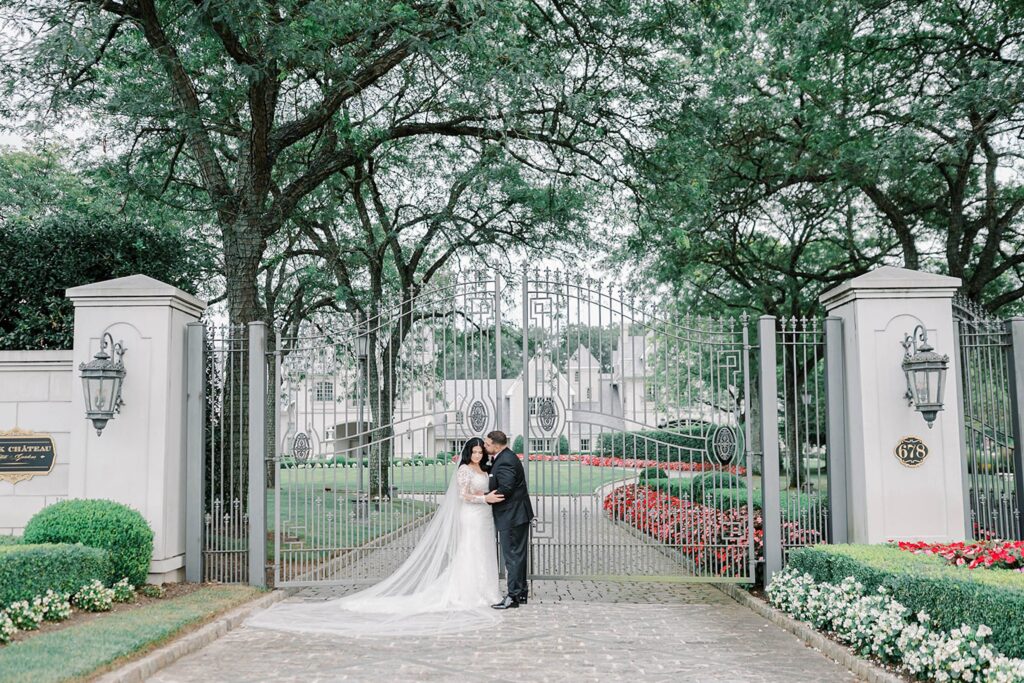 Elegant white and gold wedding details at Park Château Estate