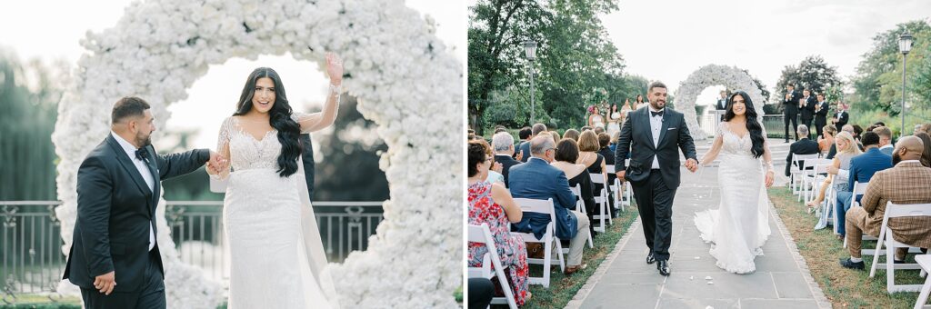 Bride and groom exchanging vows at Park Château Estate chapel