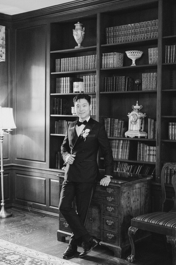 Groom Getting Ready at Appleford Estate 