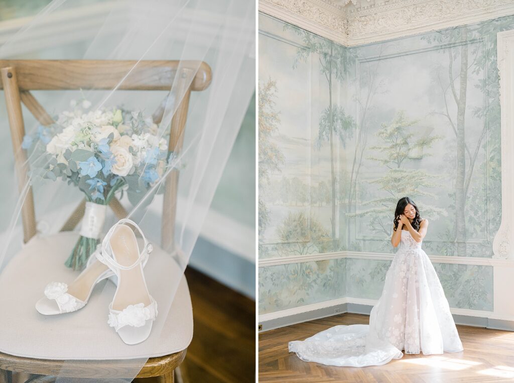 Bride Getting Ready at Curtis Arboretum