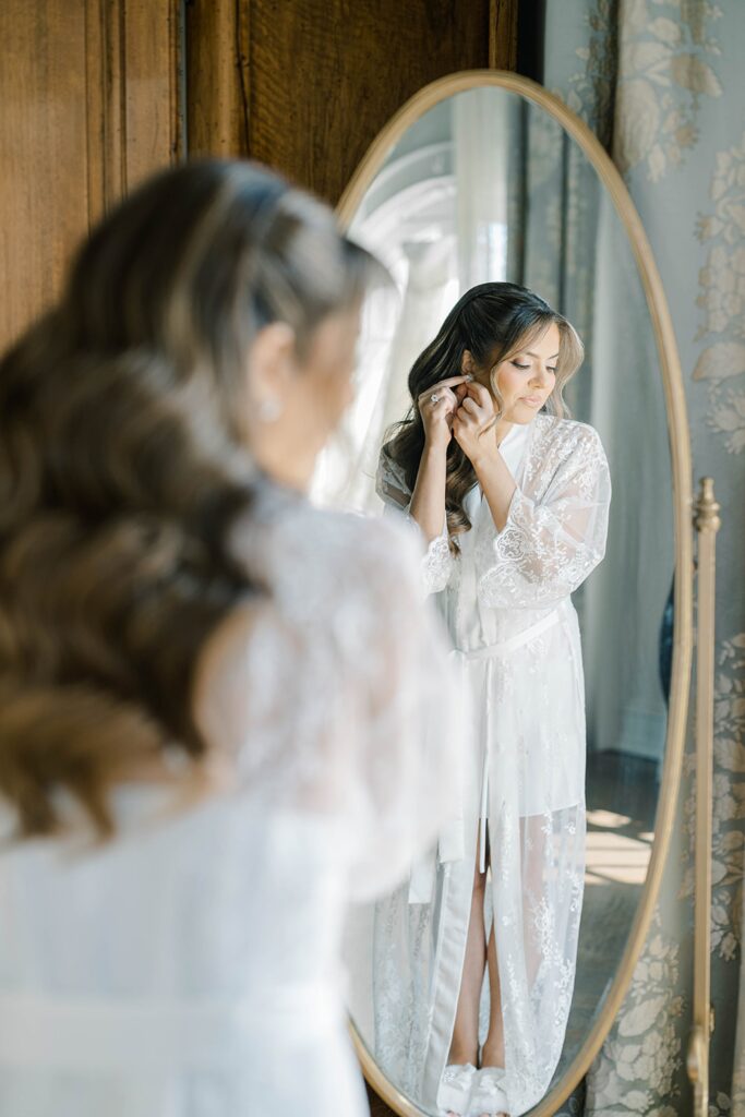 Bride portraits in natural light before Park Chateau Estate ceremony