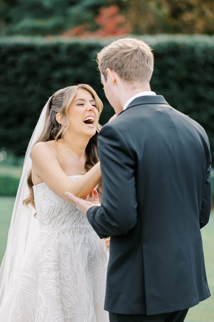 Romantic bride and groom portraits at Park Chateau Estate