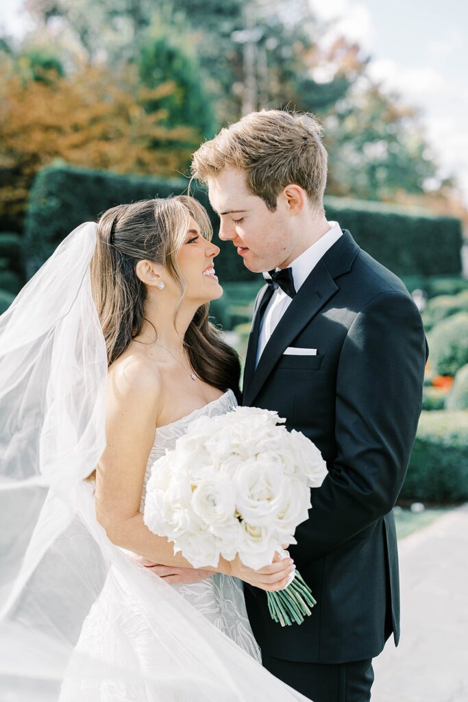 Elegant wedding portraits at Park Chateau Estate in New Jersey