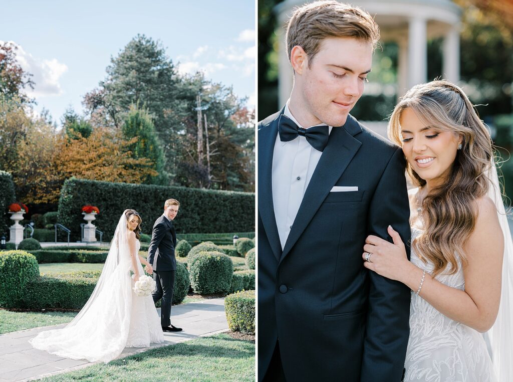 Elegant wedding portraits at Park Chateau Estate in New Jersey