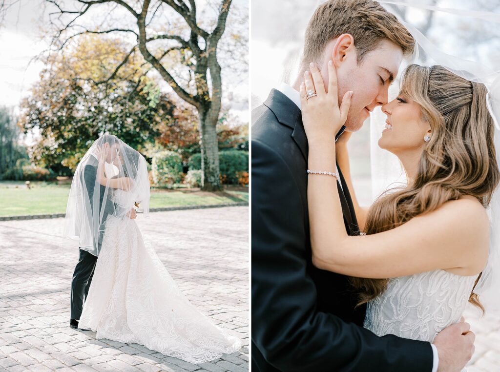 Fall wedding portraits at Park Chateau Estate gardens