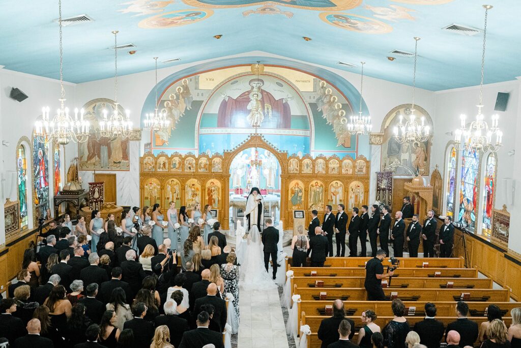 Greek Orthodox wedding ceremony details during Park Chateau Estate wedding