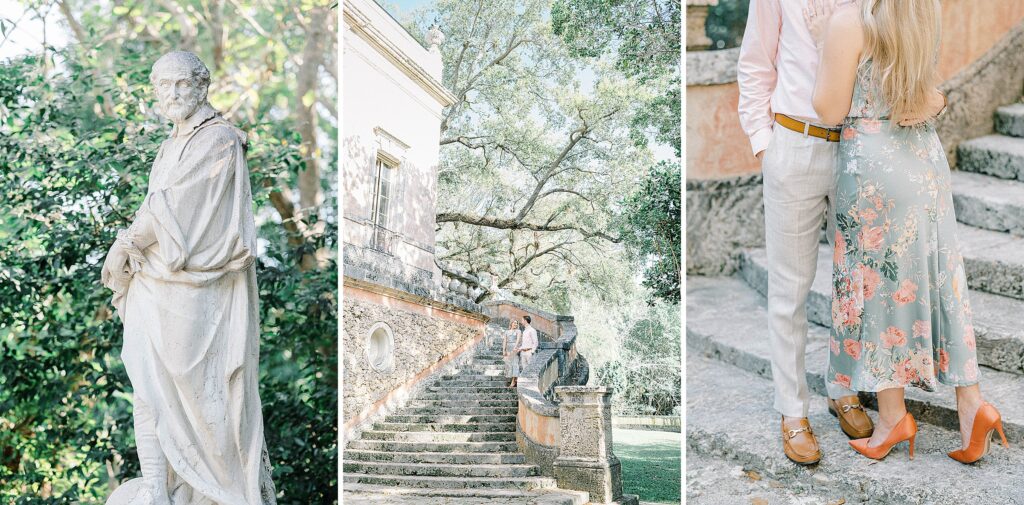 Miami Engagement Photos at Vizcaya Museum and Gardens