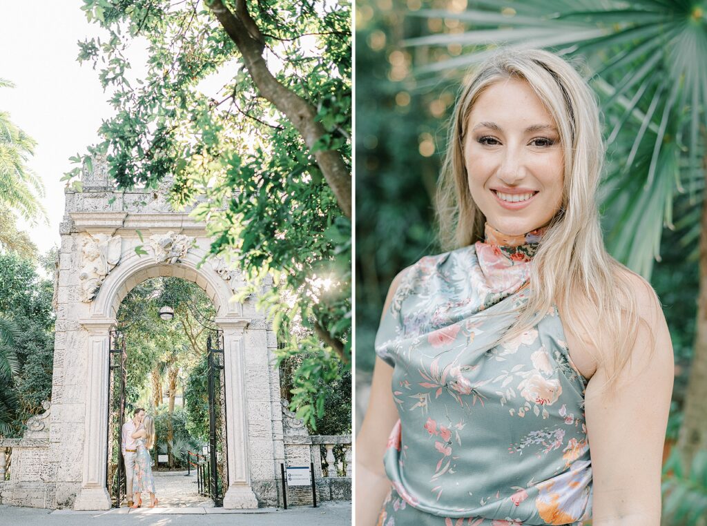 Miami Engagement Photos at Vizcaya Museum and Gardens