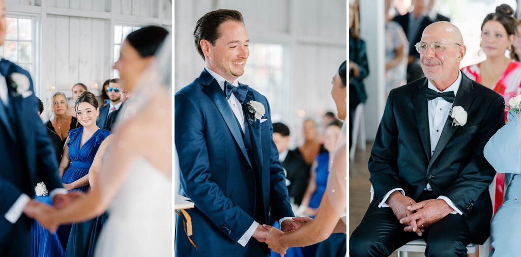 Wedding ceremony in Boathouse Chapel at Long Beach Island venue