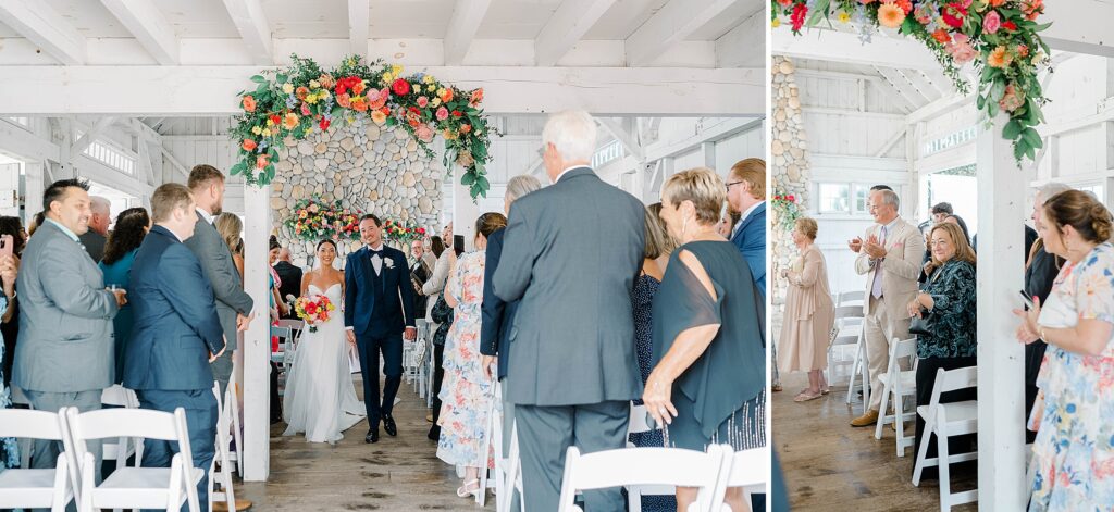 Wedding ceremony in Boathouse Chapel at Long Beach Island venue