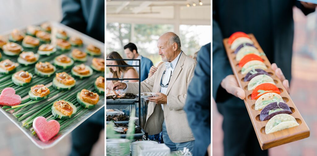 Guests mingling during cocktail hour at Long Beach Island wedding venue