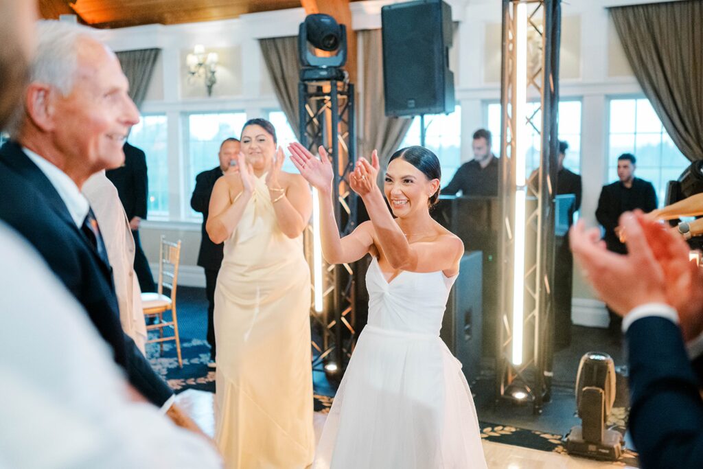 Bride and groom dancing at Long Beach Island coastal venue reception