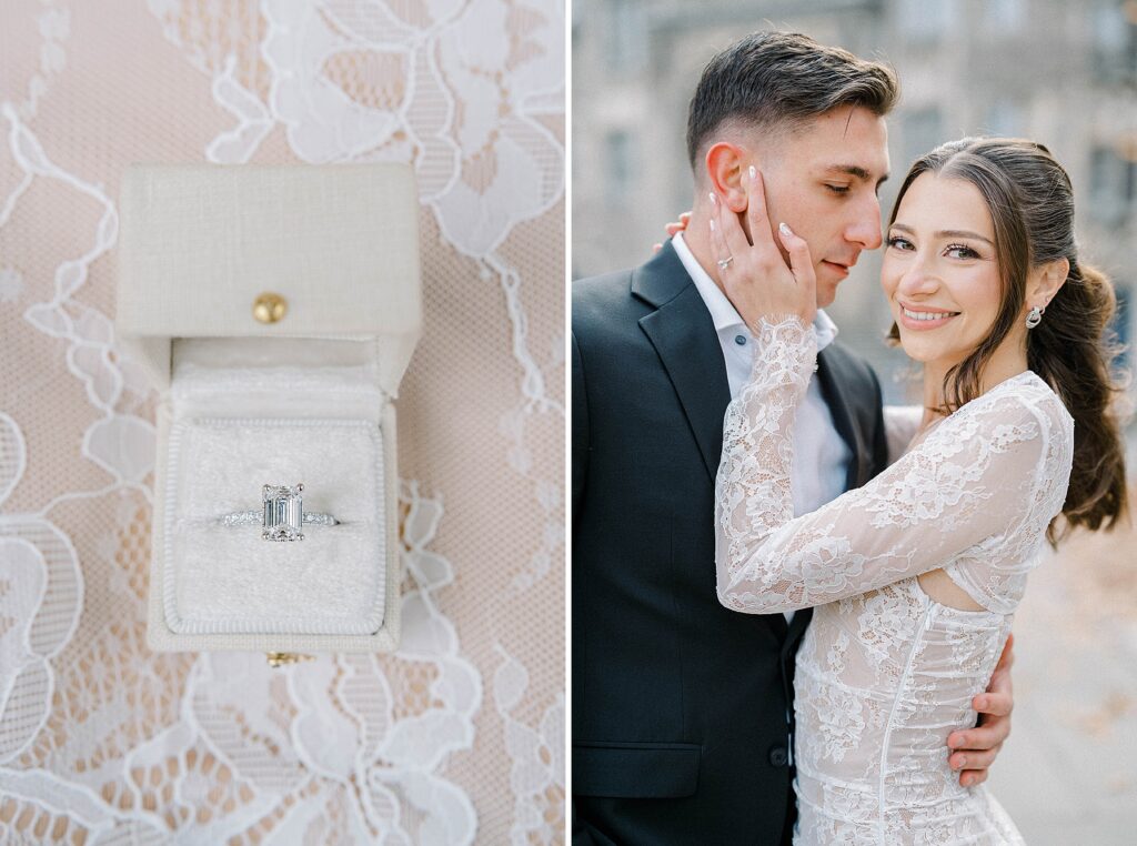 engagement ring in a white box a New Jersey engagement