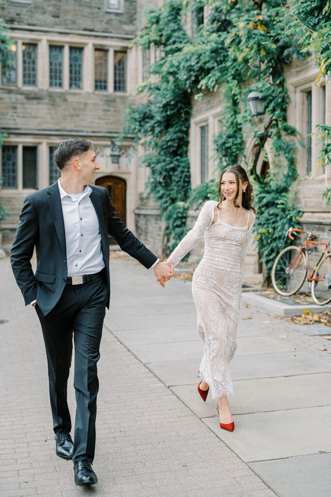 Couple Holding Hands in Princeton