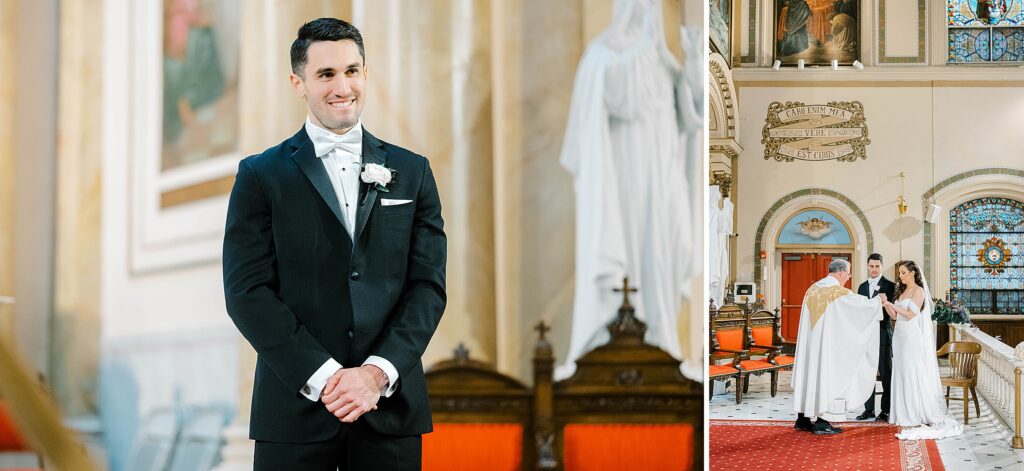 A Philadelphia Catholic Wedding Ceremony in Old City 