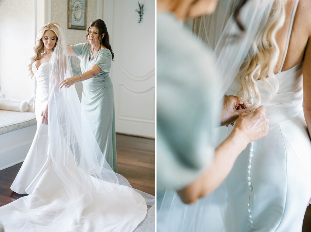 Lauren getting ready for her Ashford Estate wedding in Allentown New Jersey