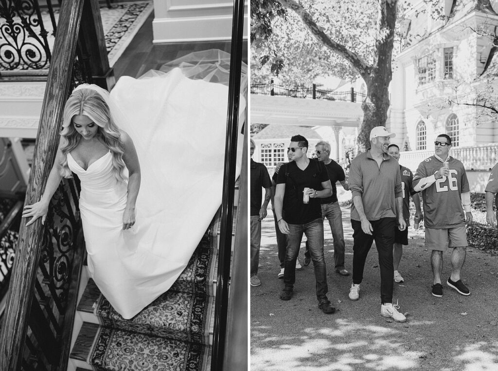 Black and White Wedding Photos in Allentown New Jersey