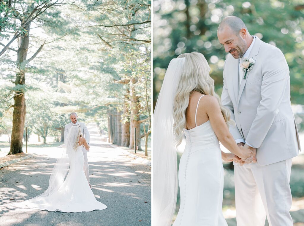 Romantic couples portraits on Ashford Estate grounds in Allentown New Jersey