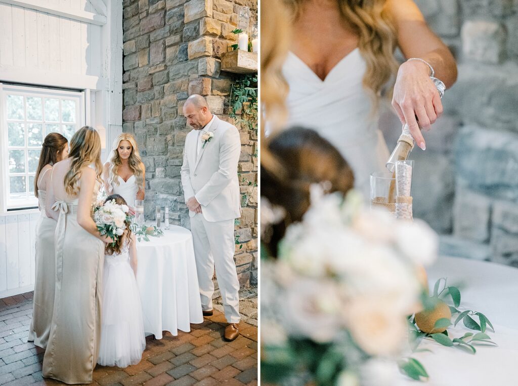 Unity Candle Ceremony in the Barn at the Ashford 