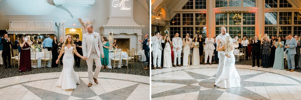 Dance floor celebration at romantic Ashford Estate wedding venue