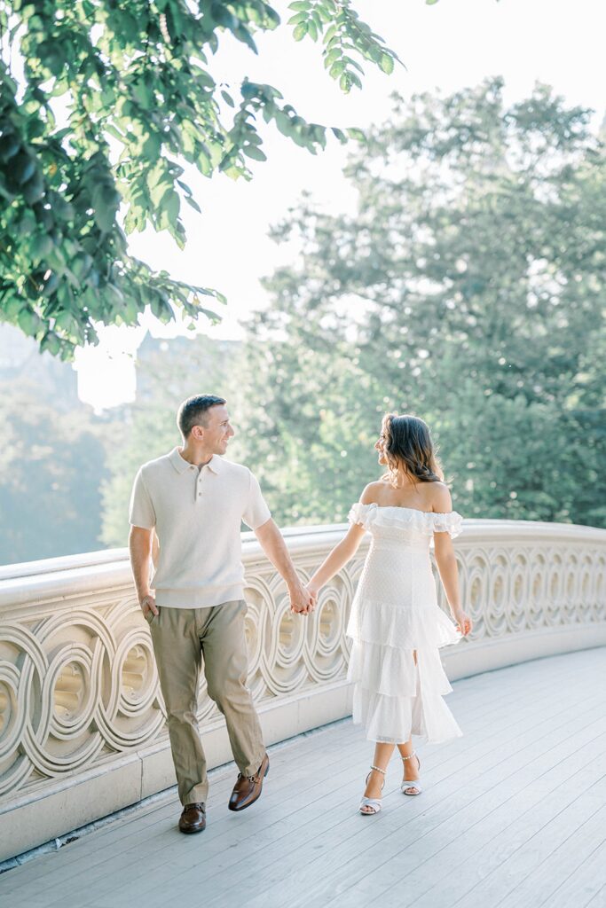 Bow Bridge New York City Engagement Photos