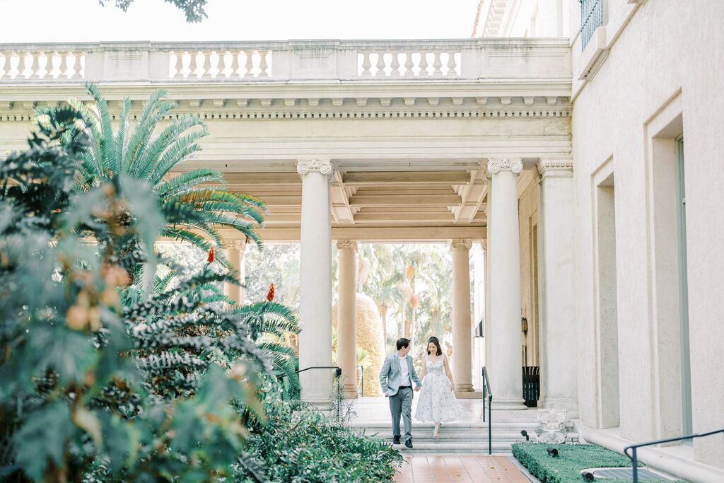 Romantic Los Angeles engagement photos at The Huntington Gardens