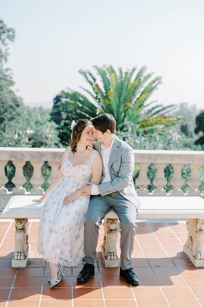 Romantic Los Angeles engagement photos at The Huntington Gardens