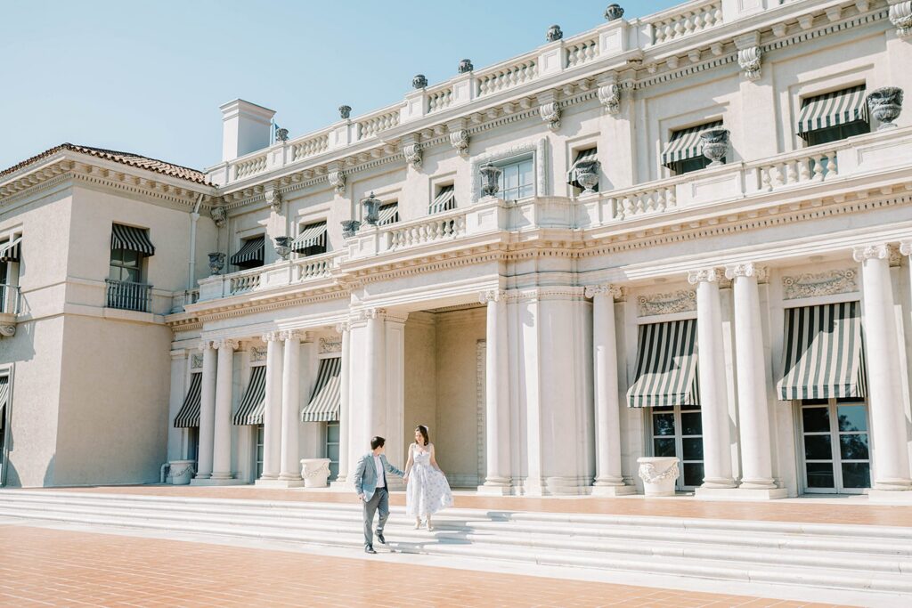 Romantic Los Angeles engagement photos at The Huntington Gardens