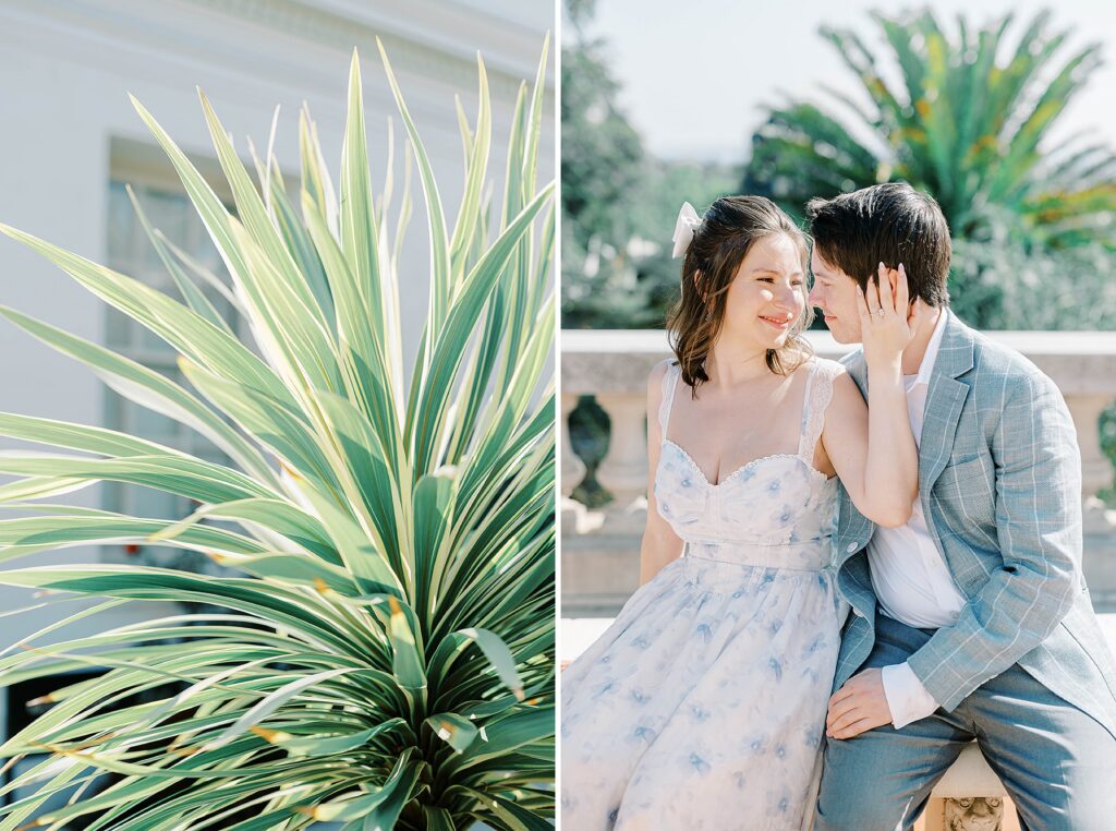 Romantic Los Angeles engagement photos at The Huntington Gardens