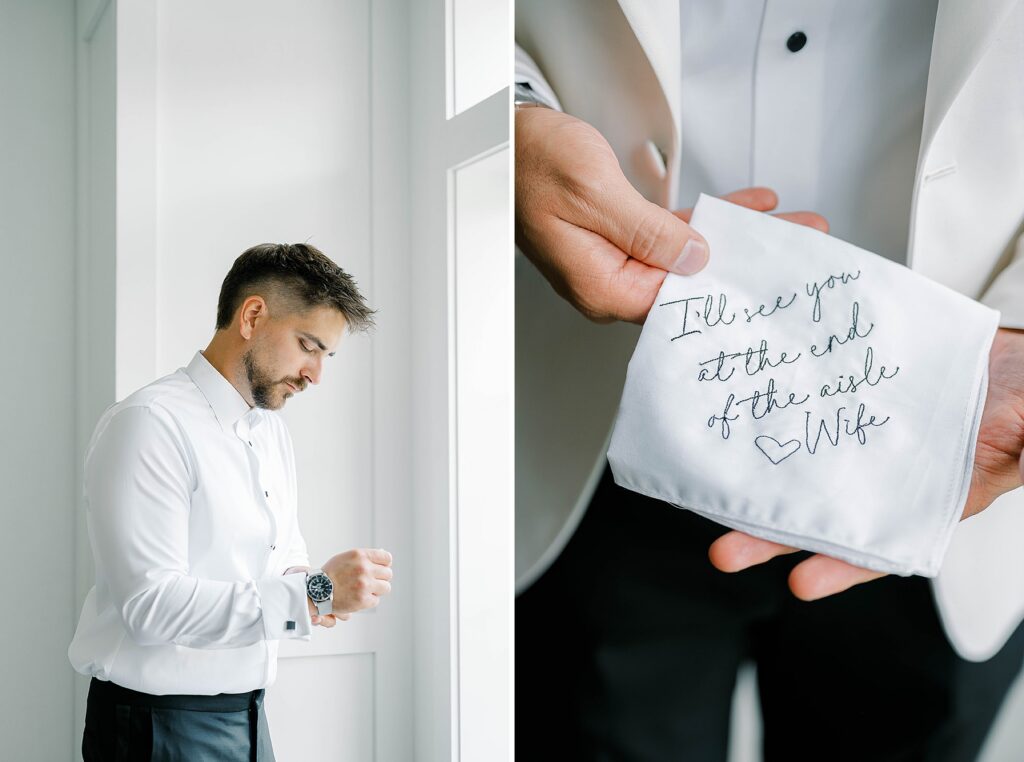Groom getting ready a New Jersey Wedding